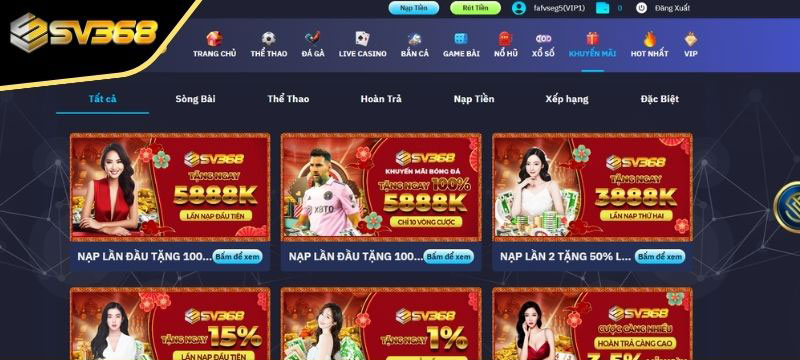 Tổng hợp chương trình khuyến mãi mới tại SV368
