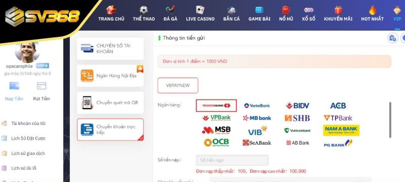 Hướng dẫn cách nạp tiền SV368 tốc độ chỉ với 3 phút