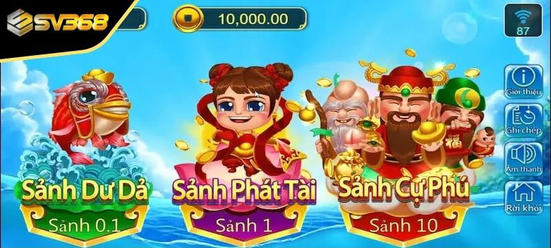 Điểm danh phòng chơi đa dạng trong Tam Tiên Bắn Cá